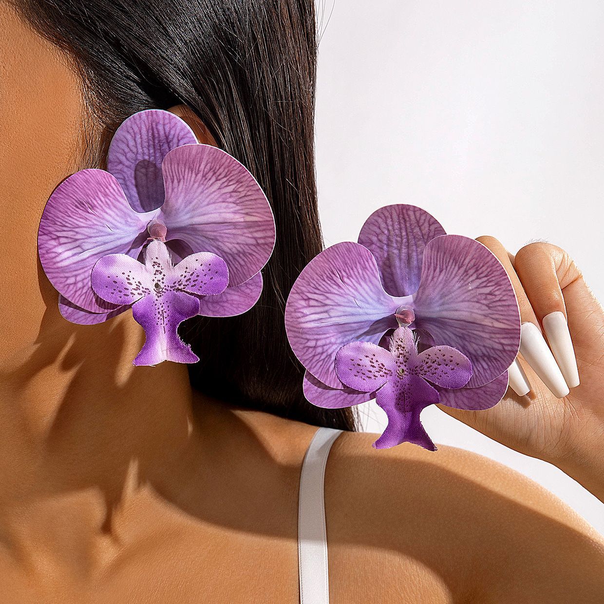 Wholesale 10PCS/Pack purple oval turquoise earrings  rose flower earrings earrings women